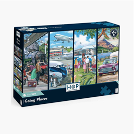 House of Puzzles Going Places 4 x 500 Piece Jigsaw Set - HC760